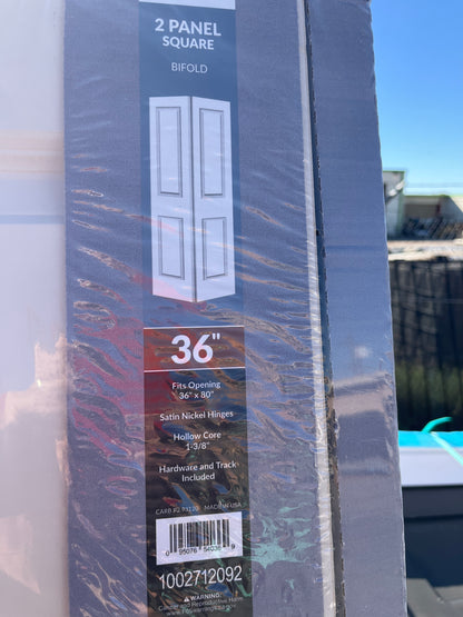 Bifold two panel doors