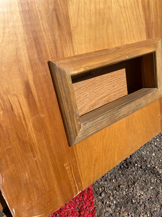 Birch door with bottom pass through