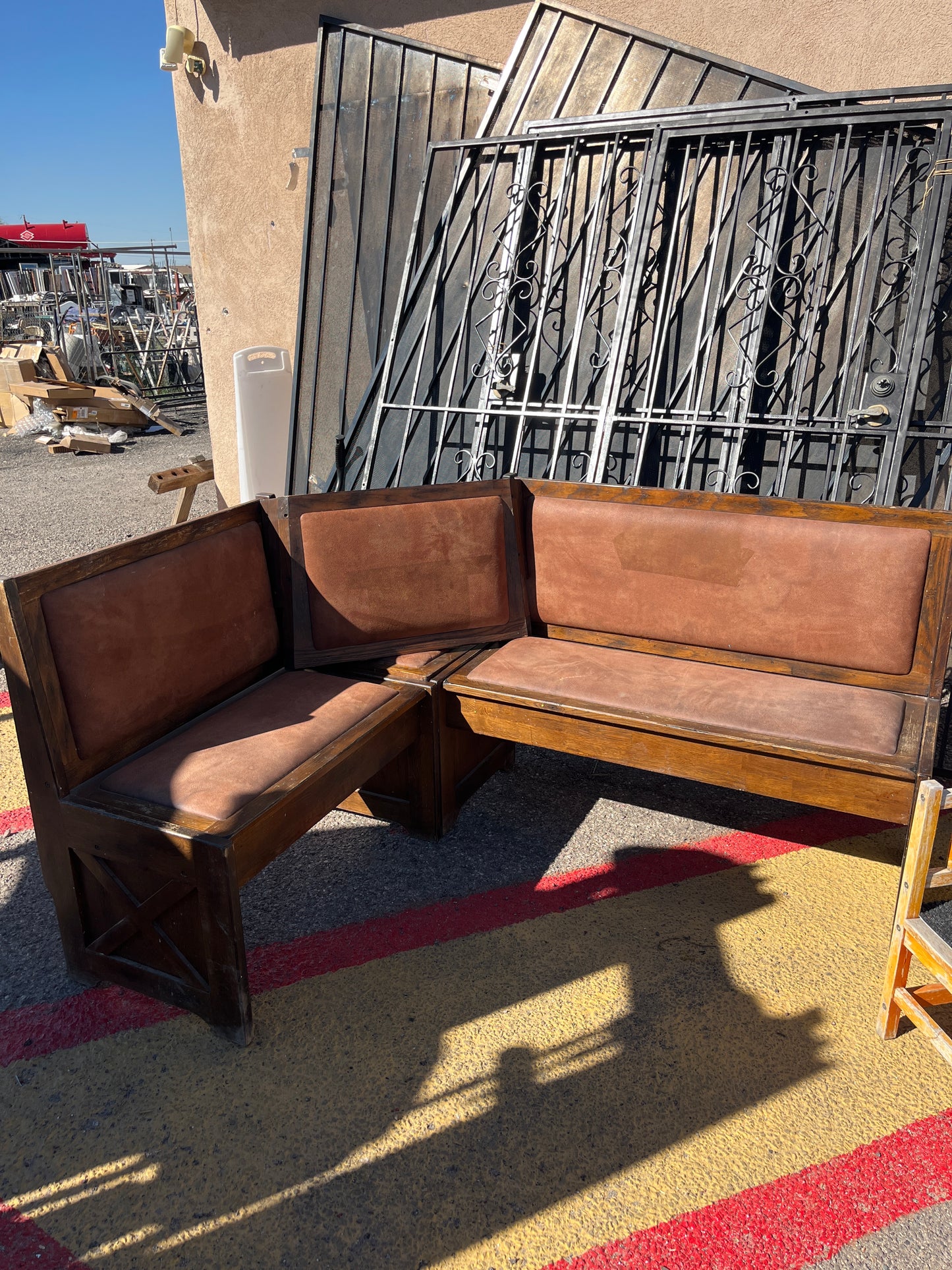 Leather kitchen corner booth