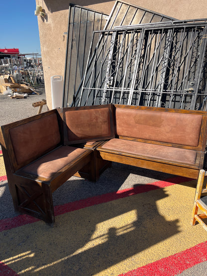 Leather kitchen corner booth