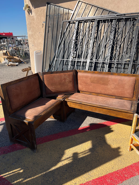 Leather kitchen corner booth