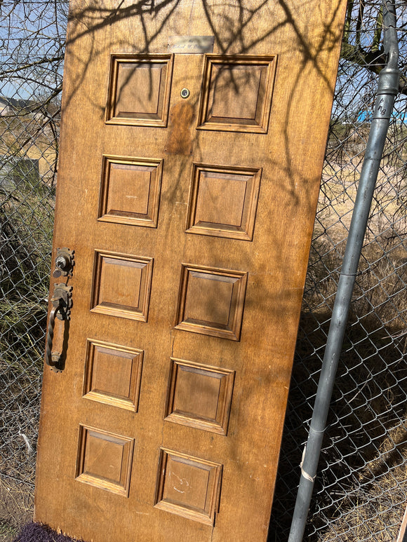 Front door with decorative lock