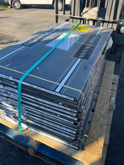 Milos white 2 x 4 porcelain tile.