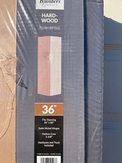 Hardwood flush bifold door