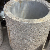 Heavy duty decorative cement trash cans