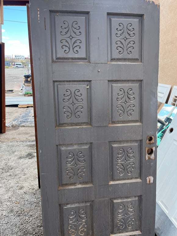 Solid wood carved front door