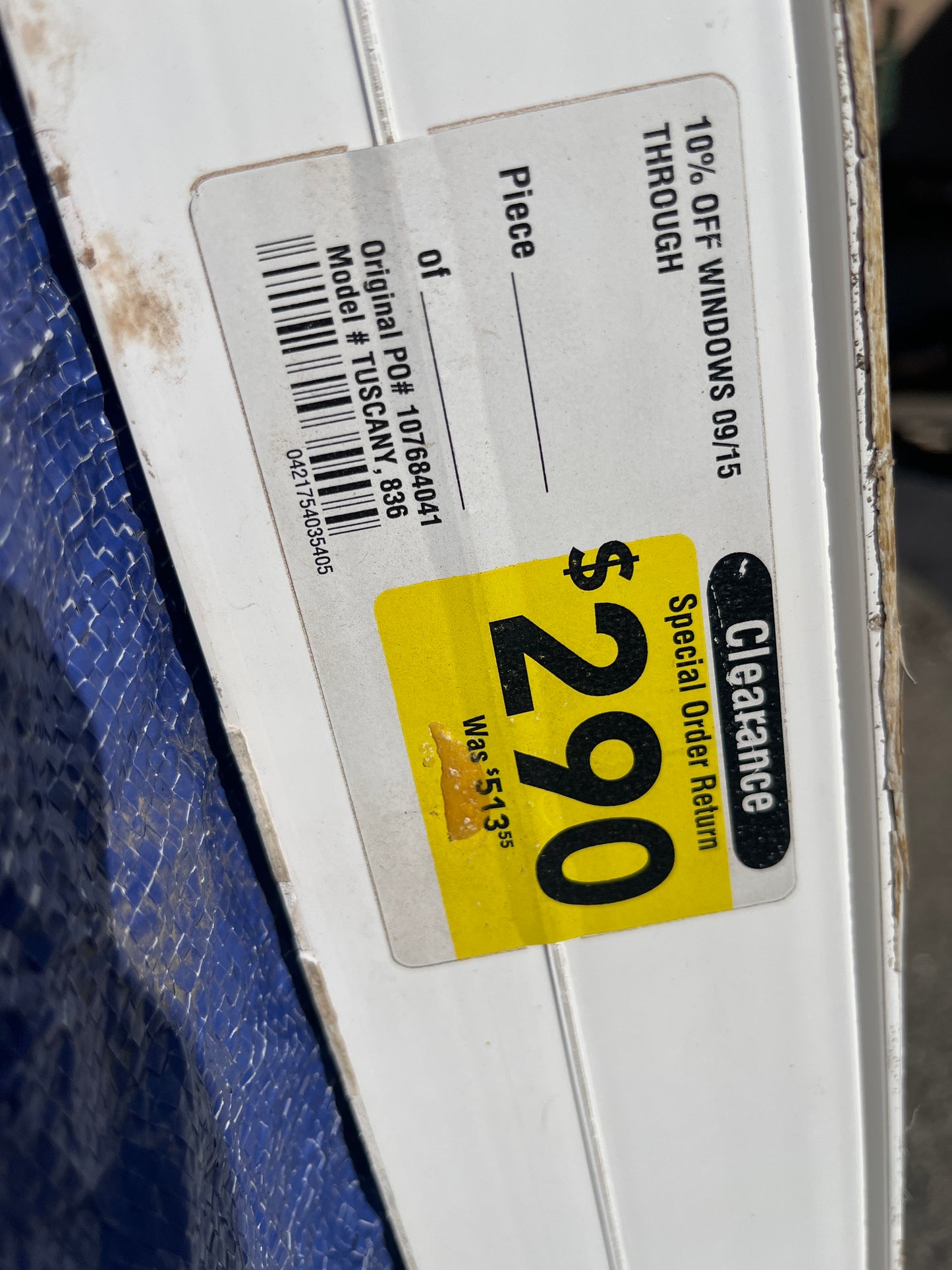 70 x 57 double glazed window.