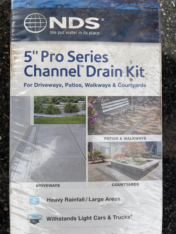 5 inch pro series channel drain kit