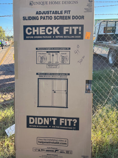 Sliding patio screen door