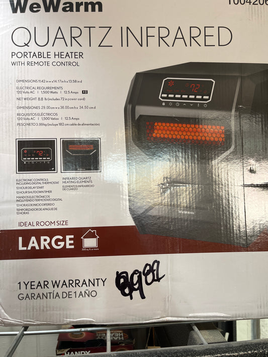 Quartz infrared portable heater