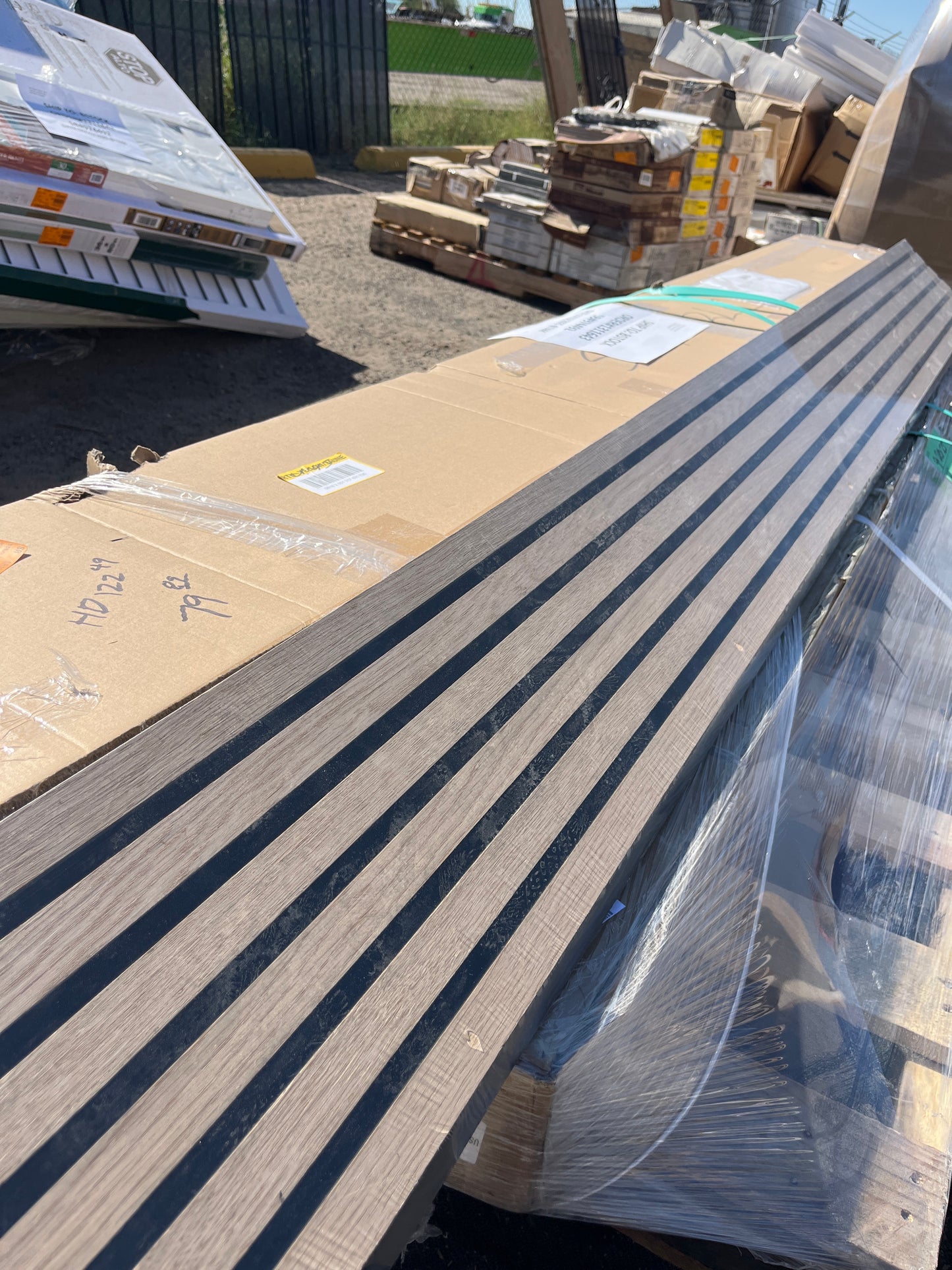 Natural acoustic slat panels