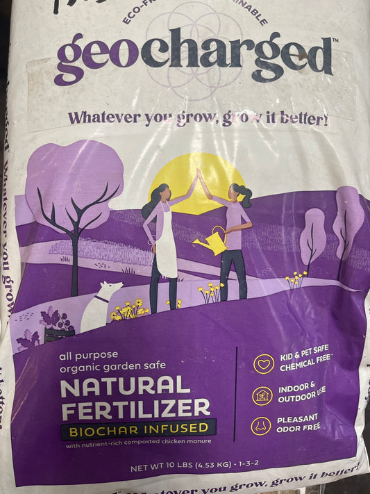 Geocharged fertilizer