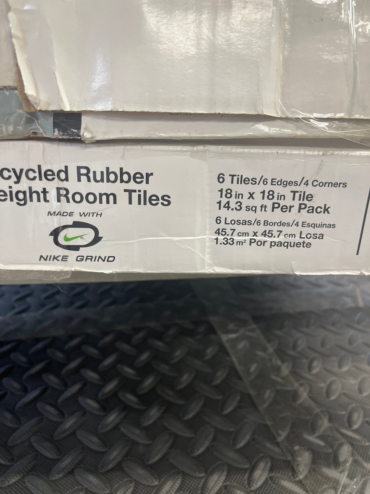 Weight room tiles