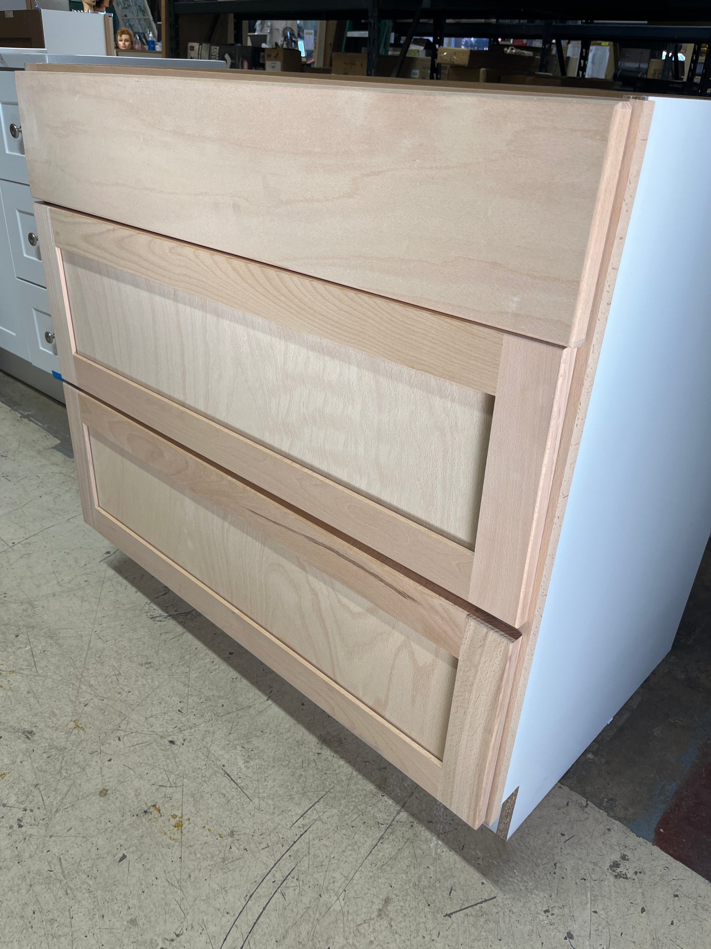 Shaker three drawer cabinet