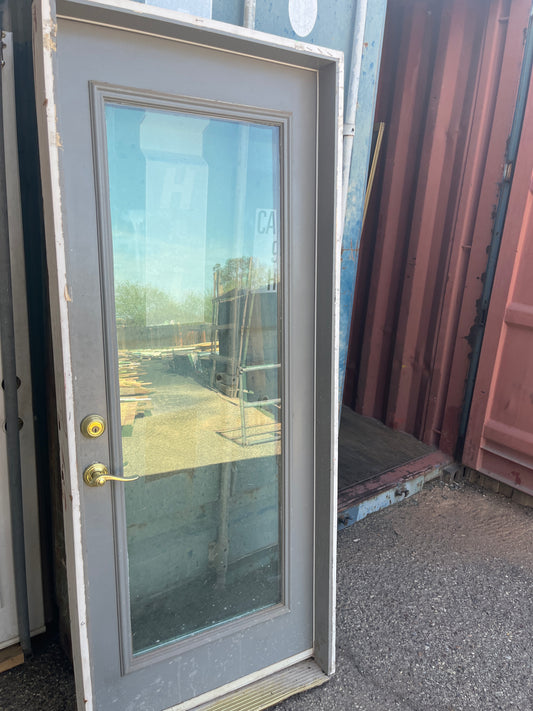 Prehung glass door