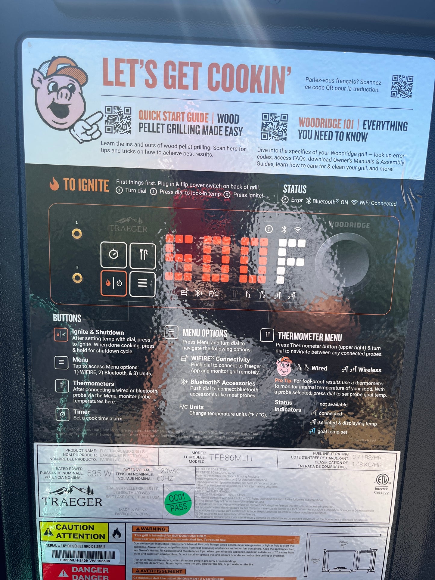 Traeger Woodridge Wi-Fi pellet grill and smoker