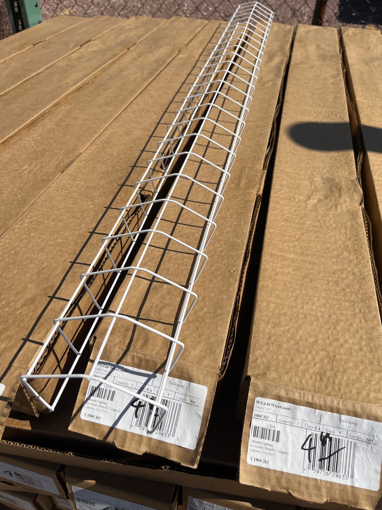 BUY 2 get ONE FREE!  48 inch wire guards for fluorescent lights