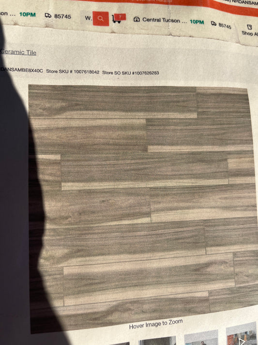 Ansley Amber 8 x 40 porcelain floor and wall tile