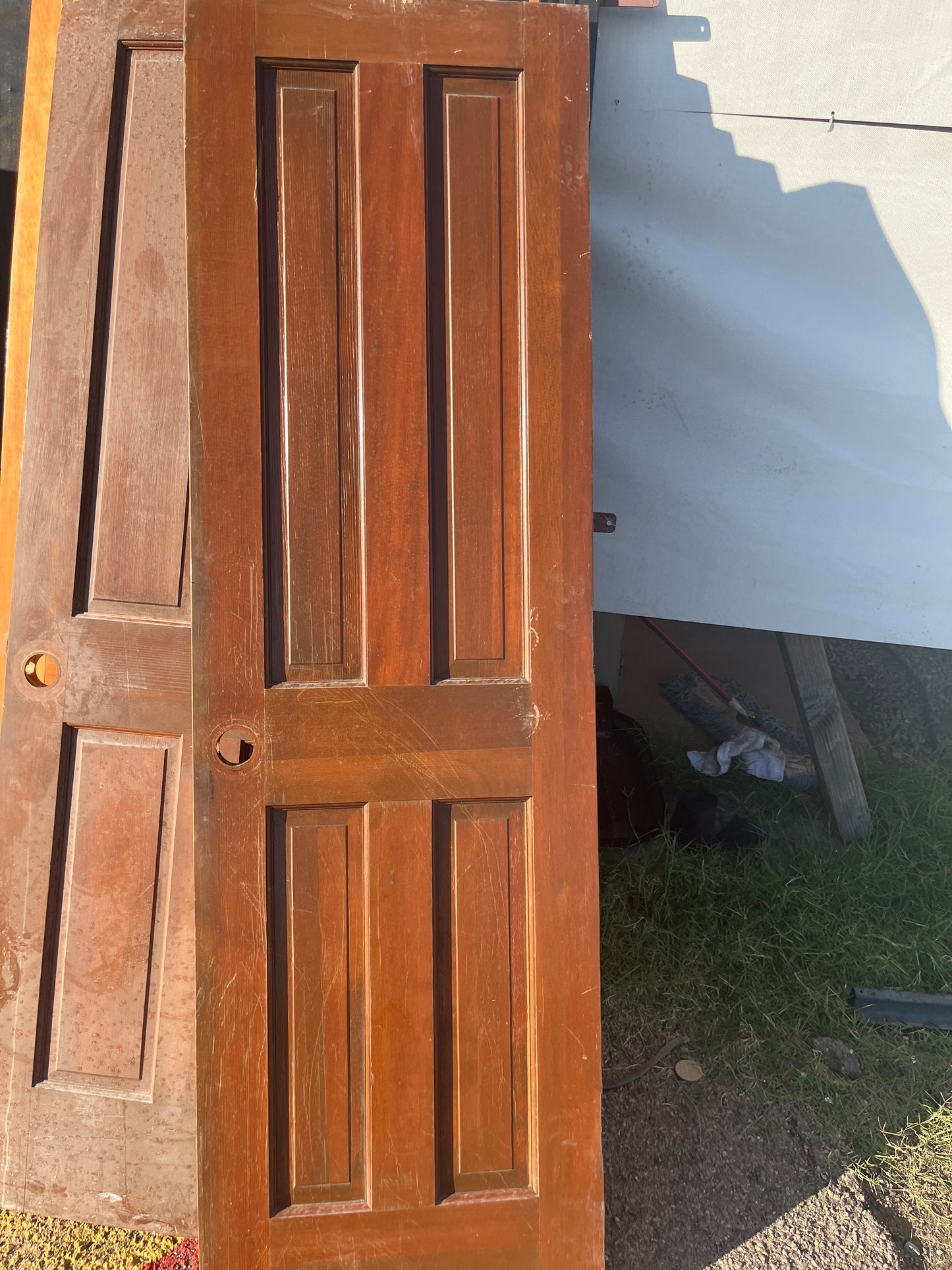 Solid wood four panel door
