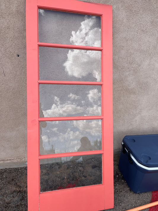 Five panel glass door