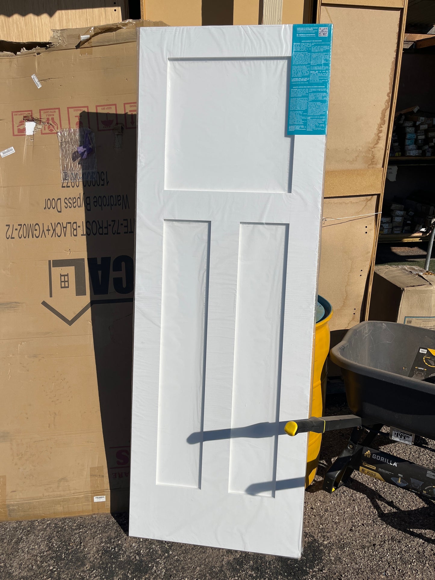 Three panel solid wood 8 door