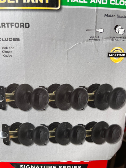 Six hall and closet knobs