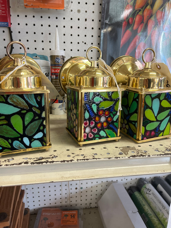 Hand painted porch lights