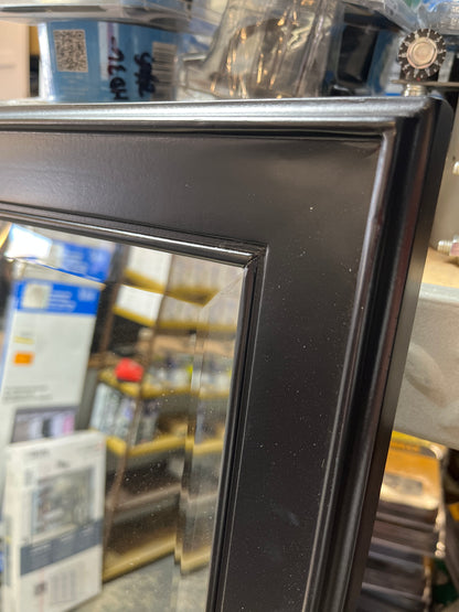 Rectangular wood framed mirror