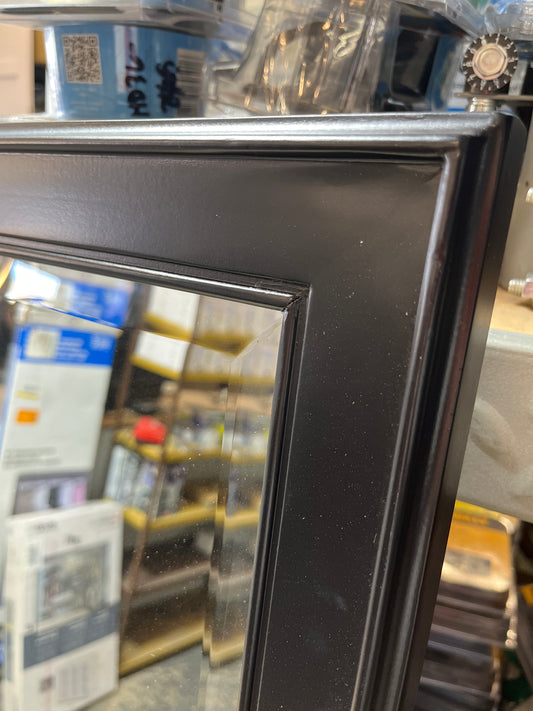 Rectangular wood framed mirror