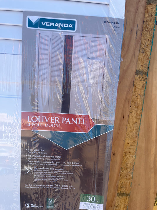 Louver panel by fold doors