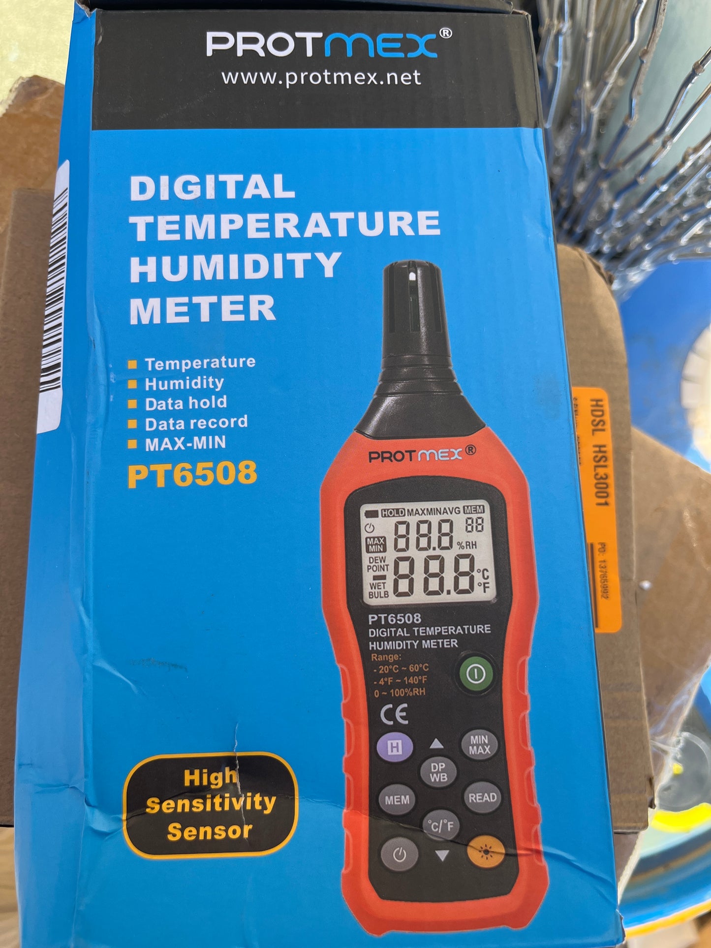Protmex digital temperature humidity meter