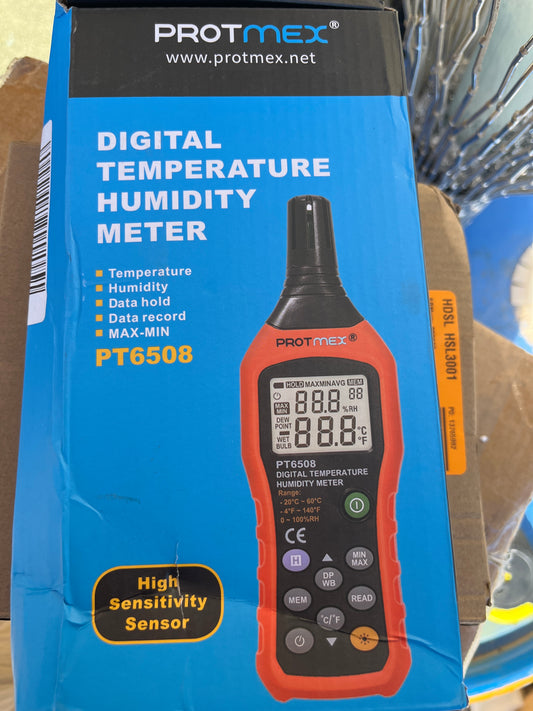 Protmex digital temperature humidity meter