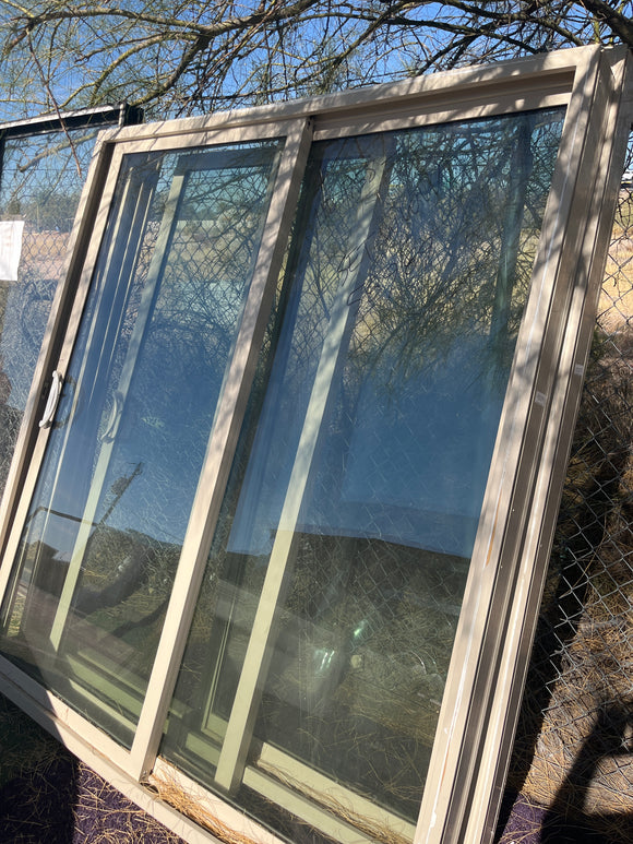 Complete sliding glass door set