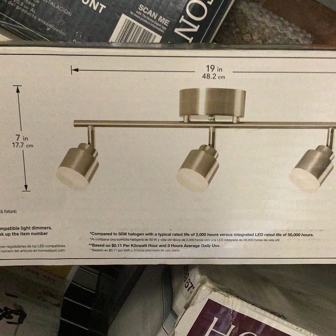 Three light track fixture.