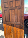 Carved panel wood front door