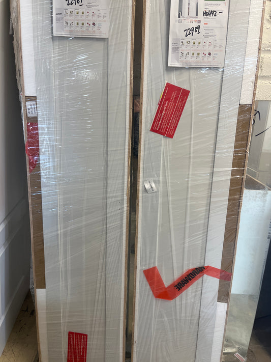 Three light solid core panel closet, bifold doors with hardware kit