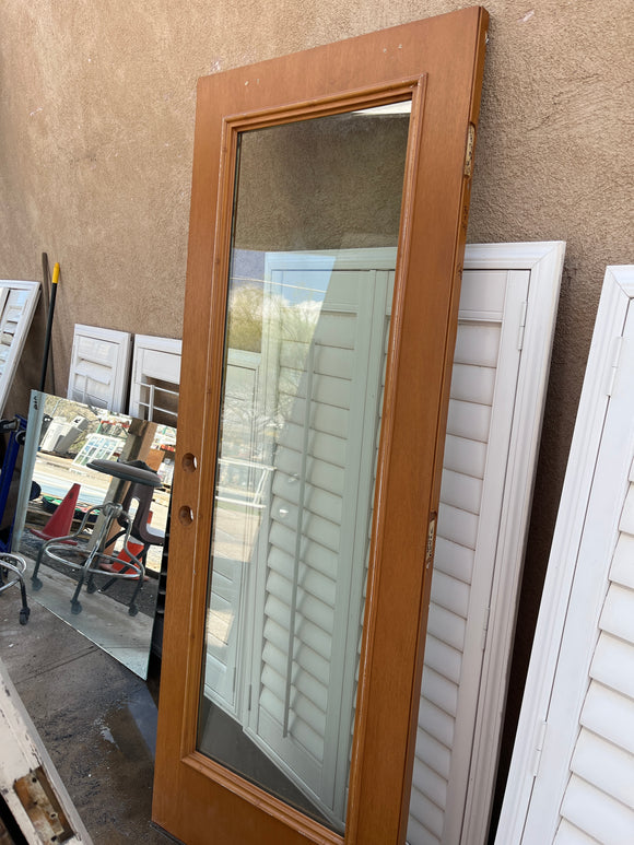 Double glazed fiberglass front door