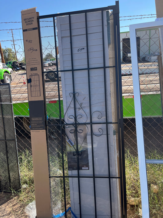 Security screen door