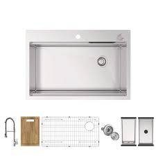 Glacier Bay single bowl, stainless steel kitchen sink