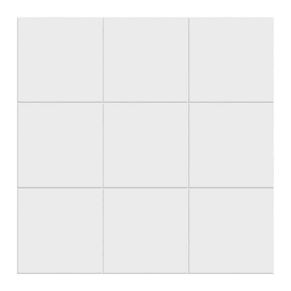 8 in. x 8 in White Ceramic Tile