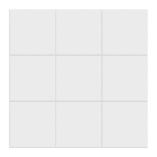 8 in. x 8 in White Ceramic Tile