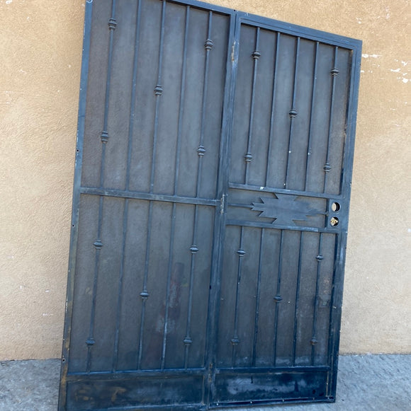 Wrought iron security door